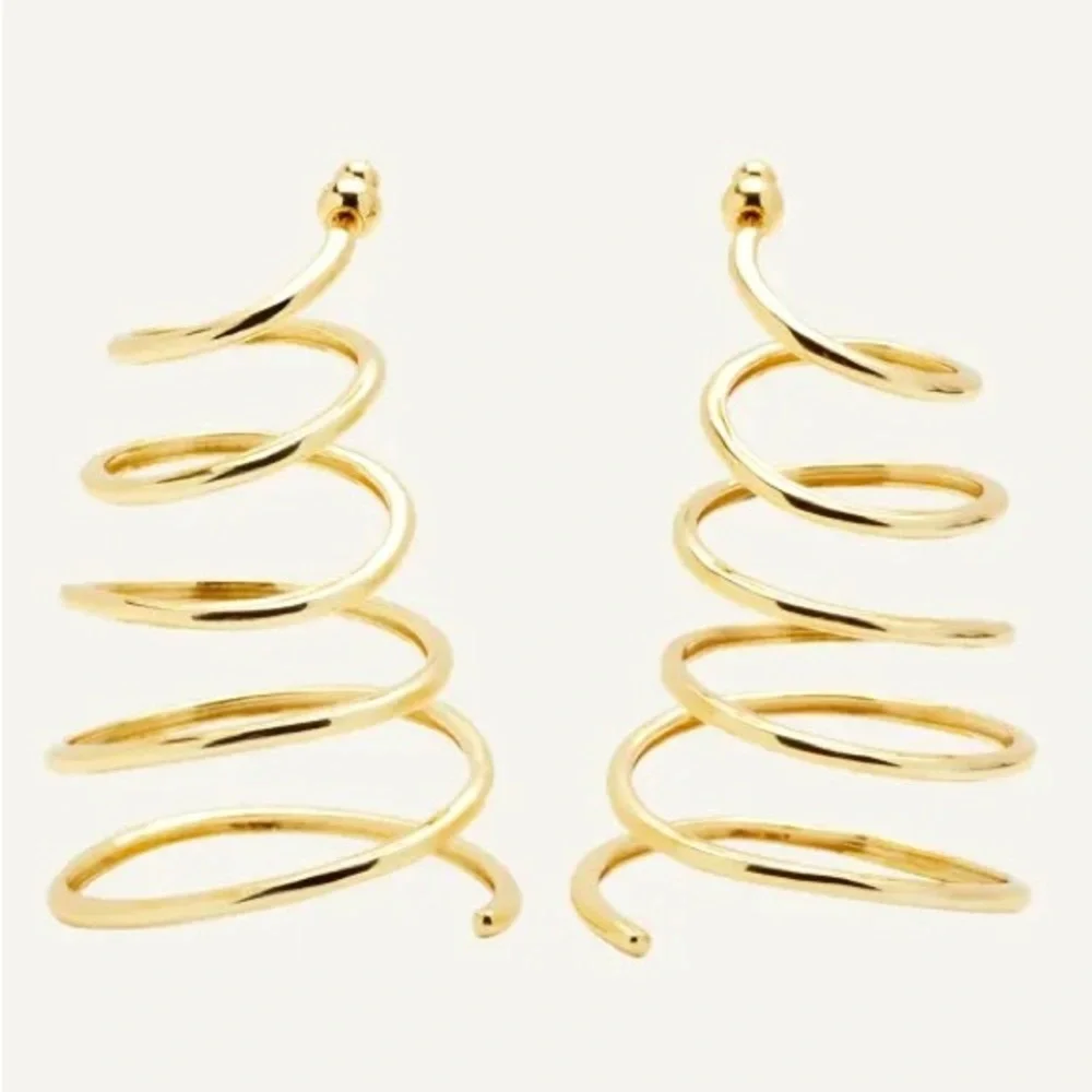 ๐บ๐HP๐๐บ NWT Cult Gaia Ezlynn Gold Serpentine Earrings - Picture 9 of 16